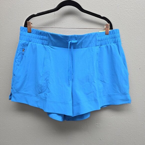 All in Motion Shorts Womens XL Blue Mid-Rise Woven Quick Dry 4-Way Stretch Lined - Picture 1 of 14